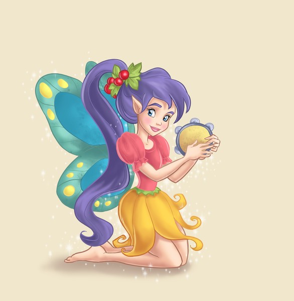 Fairie with tambourine