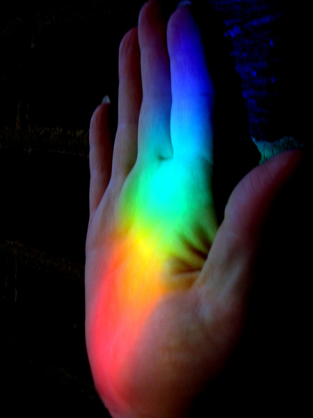 I caught a rainbow in my hand today....