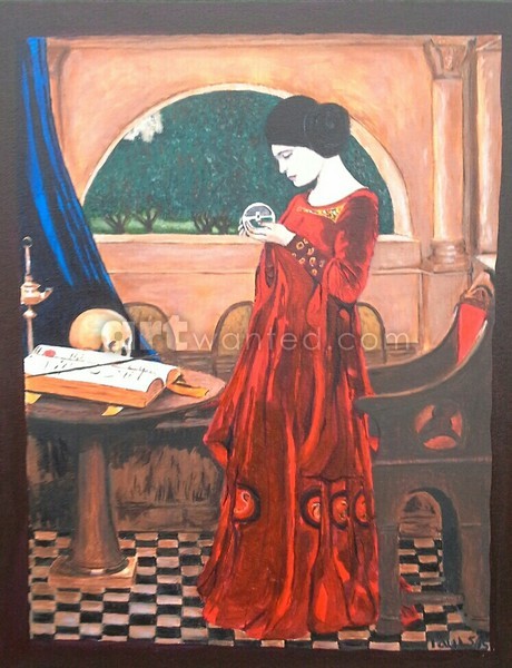 Woman with crystal  ball