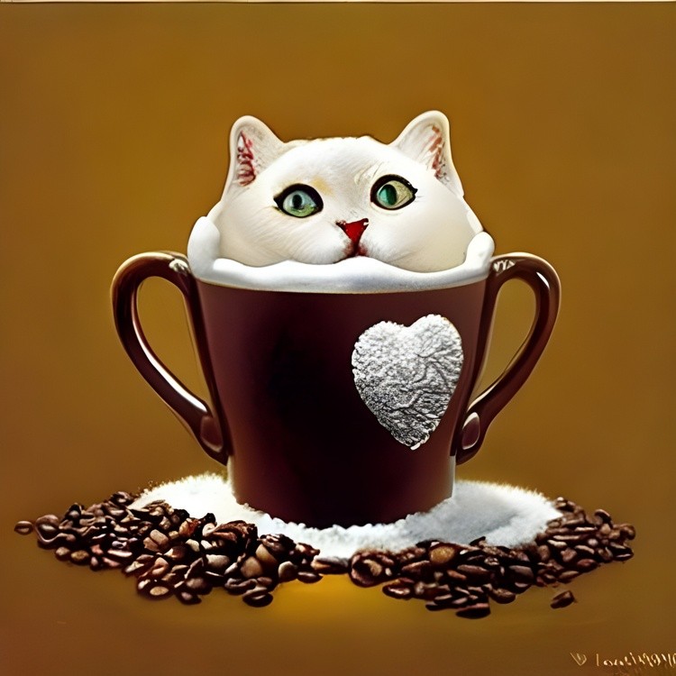 Cat in a coffee cup