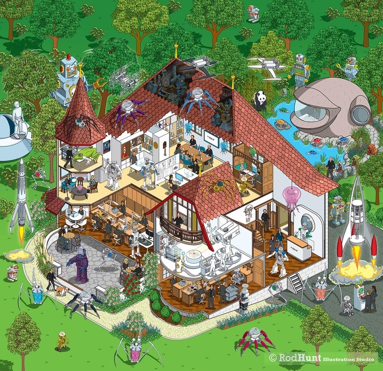 MB&F Watchmaker - M.A.D. House Cutaway Illustration