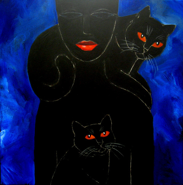 BLACK CATS in BLUE