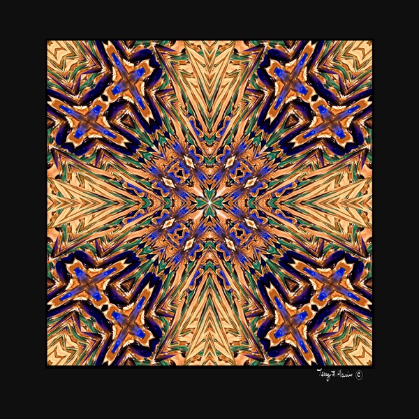 Blue Crytal Cross Design