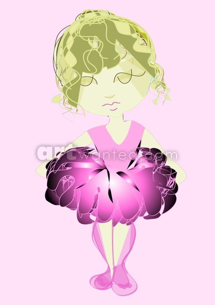 Cute Ballerina in Pink Tutu