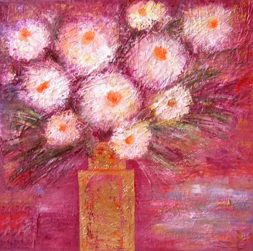 Vase of Dahlias