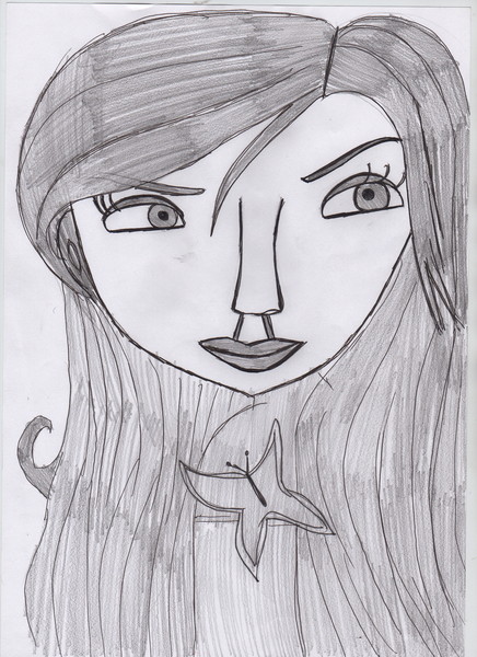 non coloured portrait