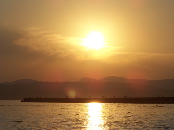 Sunset on the seawall #1