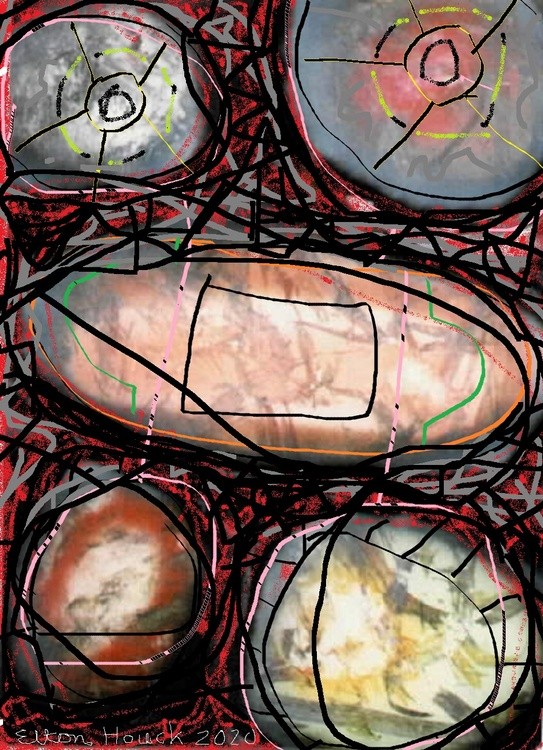 MICK JAGGER'S DORIAN GREY DEAL WITH THE DEVIL..(C) 1985/ 2020..ELTON HOUCK  mixed media..