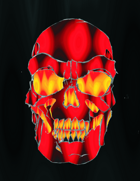 black fire skull