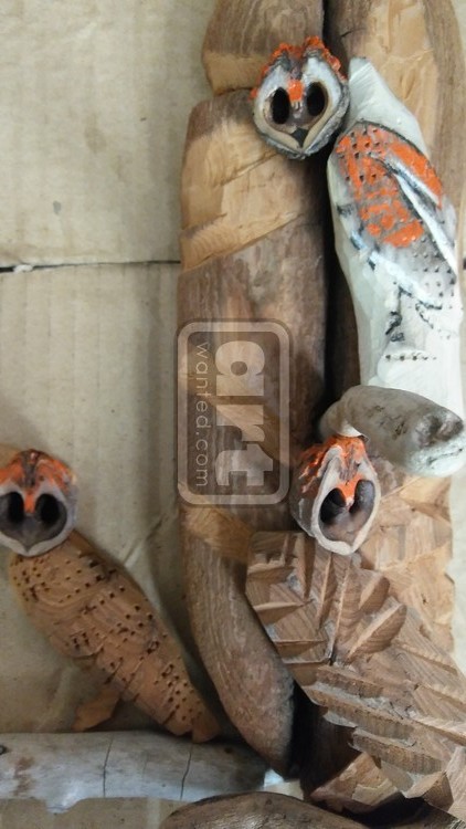 Owles out of wood n nutz