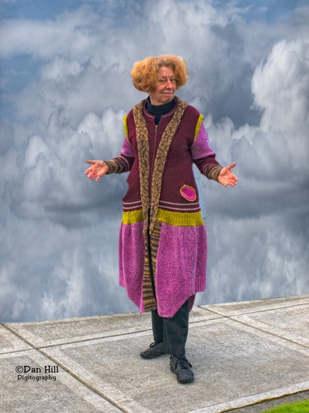 Lynn DiNino in her Sweater-Coat