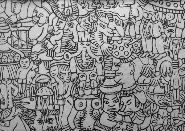 Fragment #7- ( A4 size format) - out of an oil p