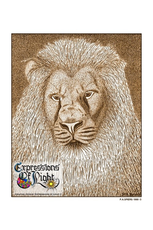 ExpoLight-Graphic-Arts-Lion-1989-0001 (Pen-&-Ink-Sepia-SP)