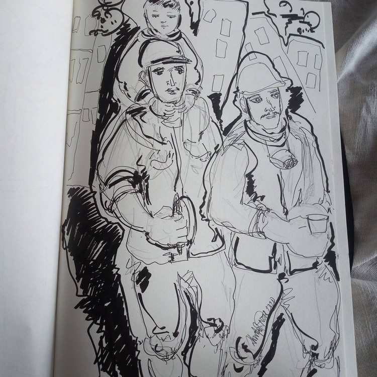 A country of workersQuick Sketch on PaperJanamdin Mubarak ho Com
