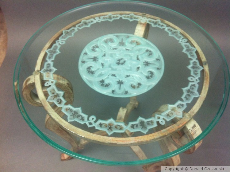 Etched Glass Coffee Table 18