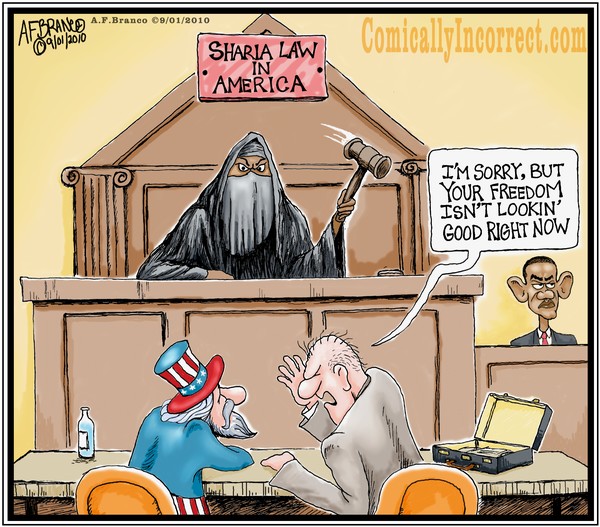 Sharia Law in America (Cartoon)
