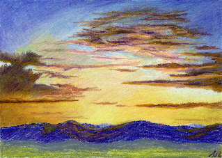 Sunset over Preseli