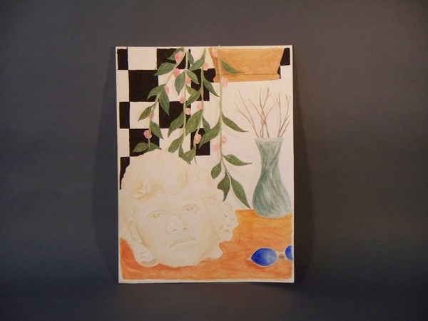 cherub with tile