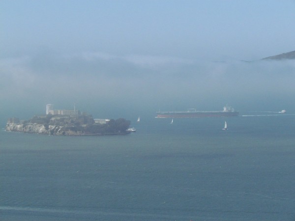 fog on the bay