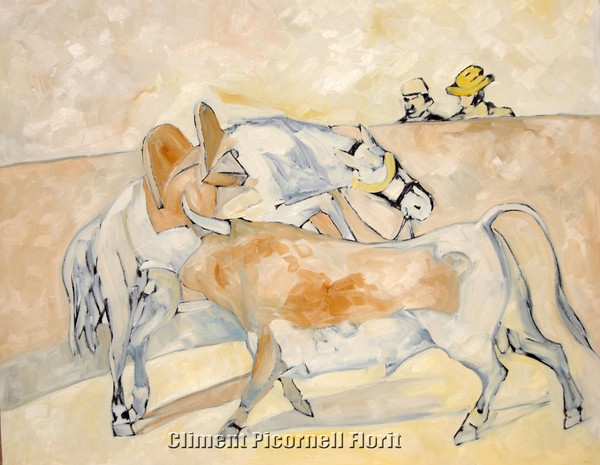 Bull and horse