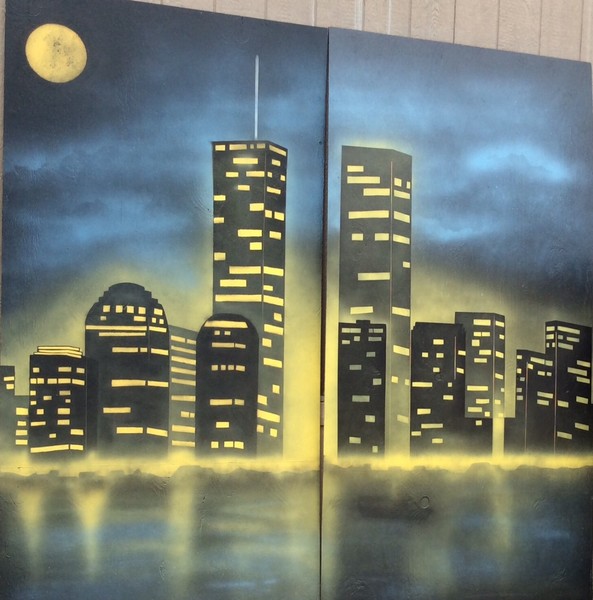 New York night silhouettes