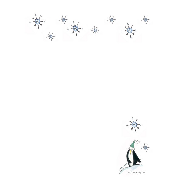 Snowflakies and Penguin Stationery