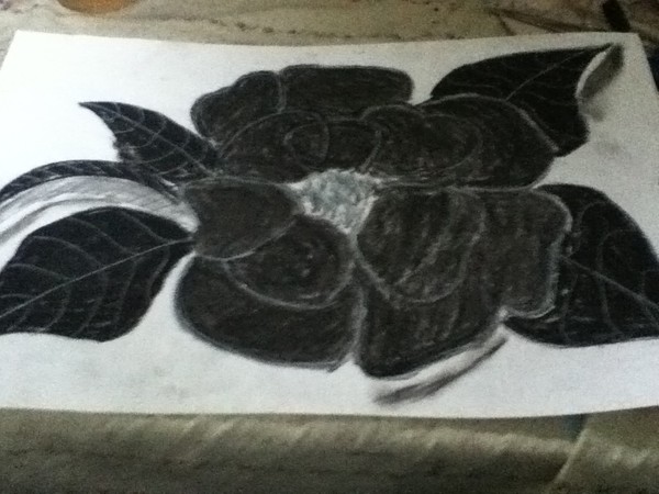 charcoal petals