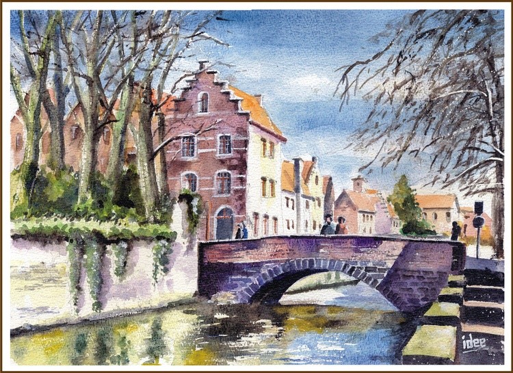 A sunny autumn walk in Bruges
