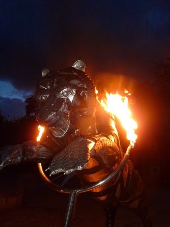 Fire-Tiger, jumping tiger