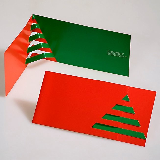3D Popup Kirigami postcards with Christmas subjects