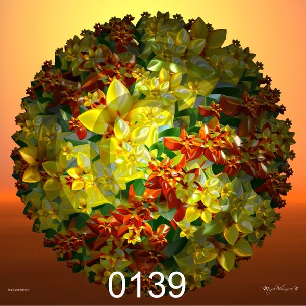0139 multicolor flower
