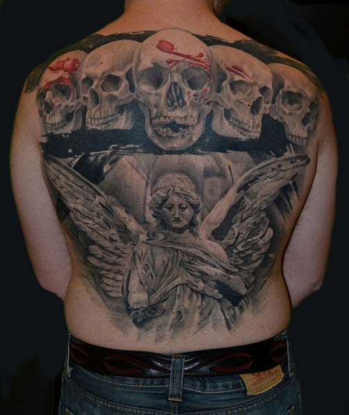 Angel and Skull Tattoo