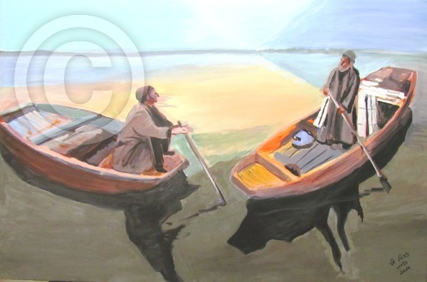 Sail boats 120x80