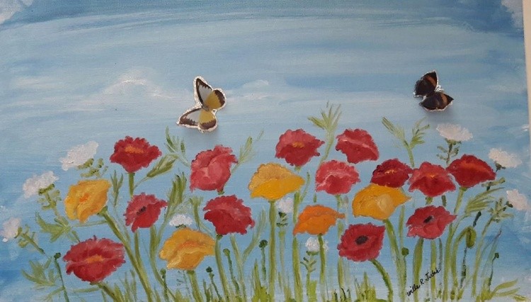 Butterflies and Poppies