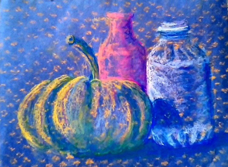 Pumpkin Still Life Drawing