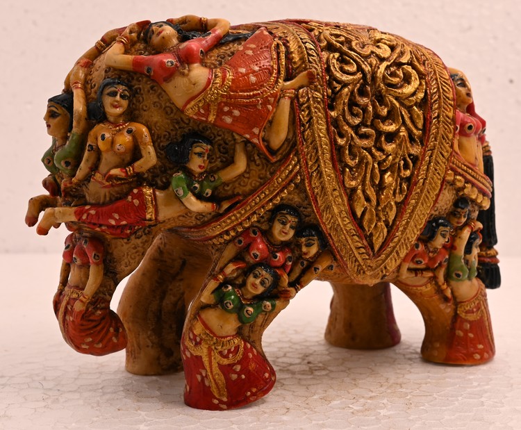 Antique Handmade Sculpture  Elephant 