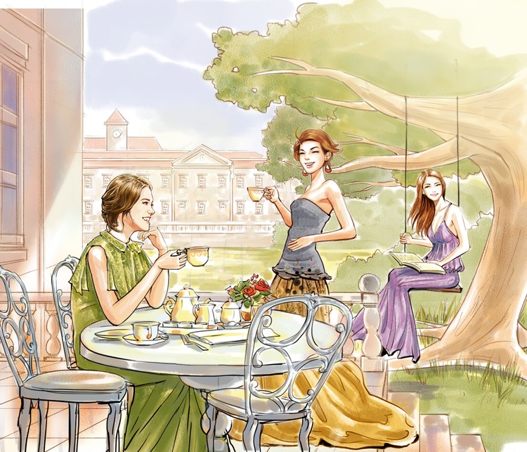 High tea at the garden