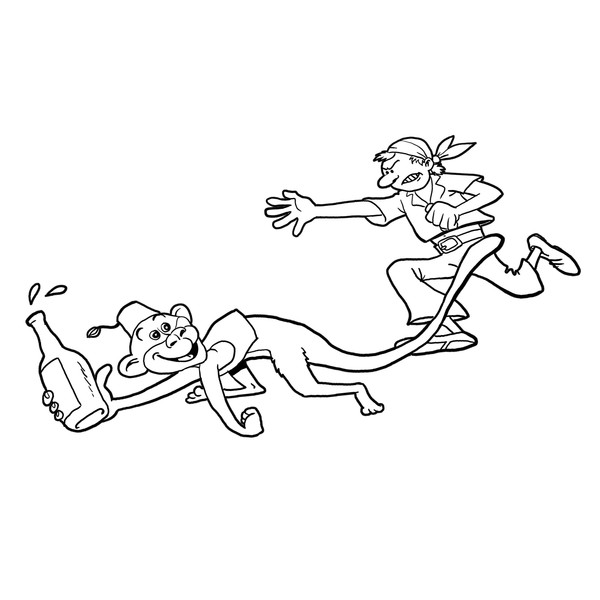 pirate and monkey