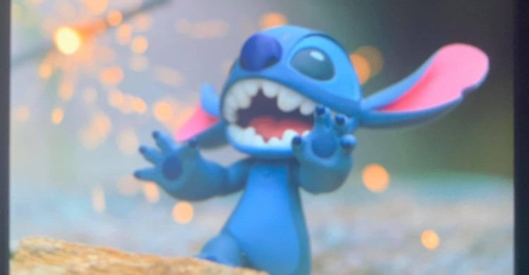Stitch afraid of fireworks 