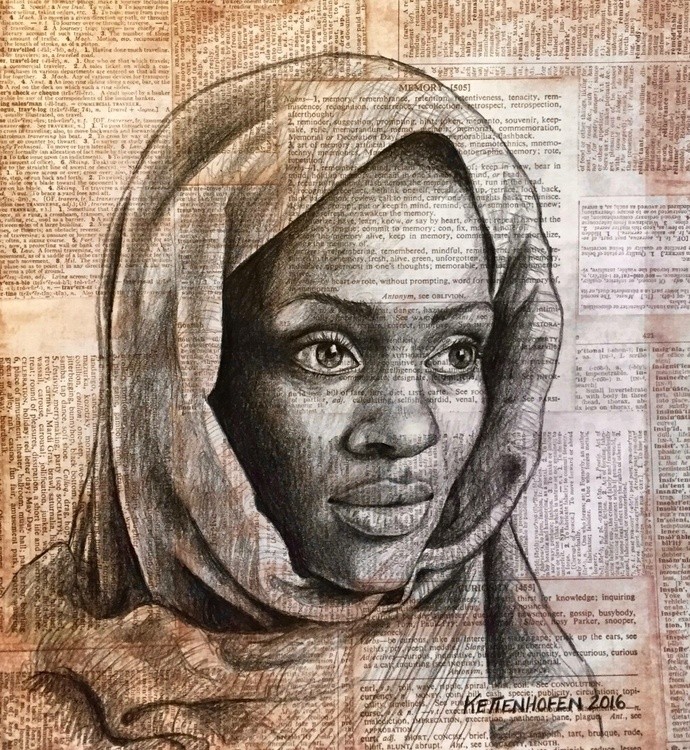 Woman in Head Scarf