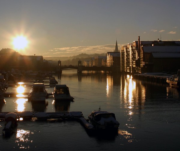 Winter sun in Trondheim - Norway