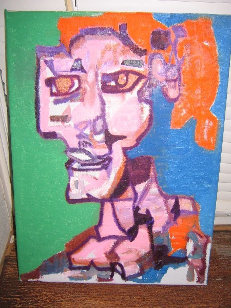 portrait of girl w/her hair - up