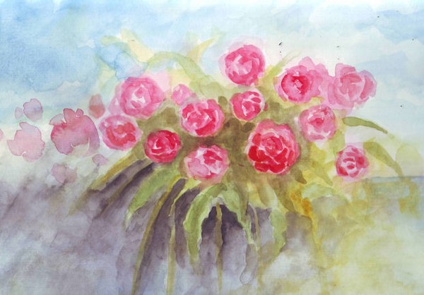 Flowers by the sea