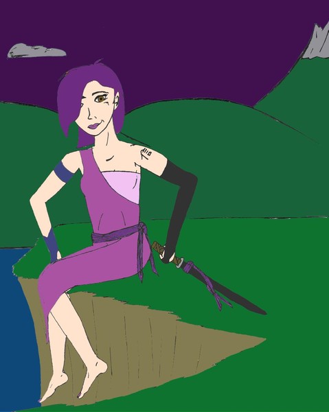 girl on cliff