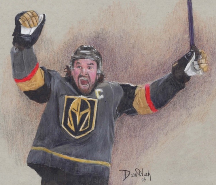 Mark Stone - ELATED - Color Pencil Drawing by Dean Huck