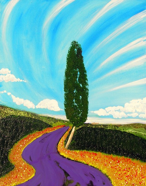 Somewhere in Tuscany XXIX the purple road