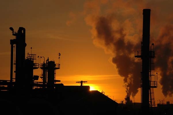 Chevron Refinery Sunset