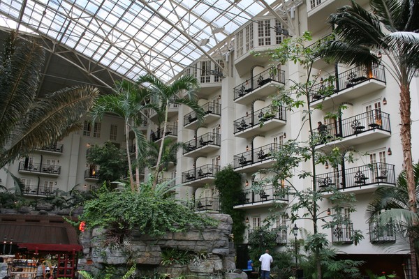 Balconies in the Opryland Hotel in Nashville, TN