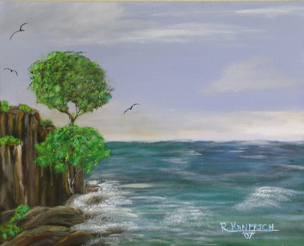 Seagulls at the Cliff