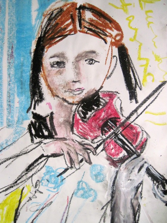 Girl playing violin